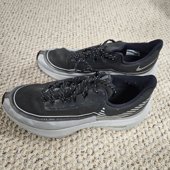 Nike Other - Nike Zoom WinFlo 6 Shield Reflect Silver Running Sneakers Shoes Black Men 11.5
